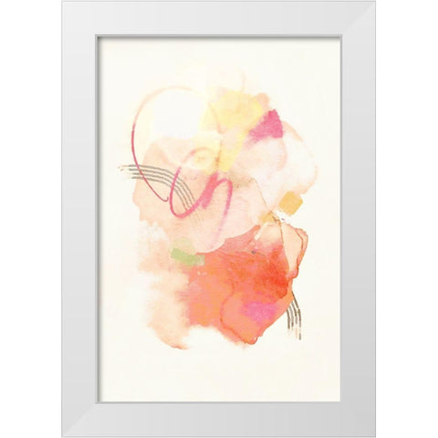 Peachy Keen No. 1 White Modern Wood Framed Art Print by Nicoll, Suzanne
