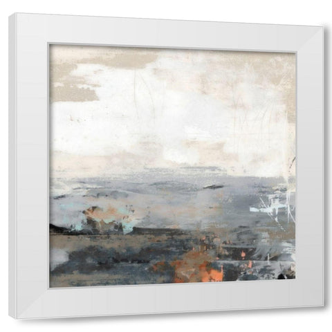 Strata White Modern Wood Framed Art Print by Nicoll, Suzanne