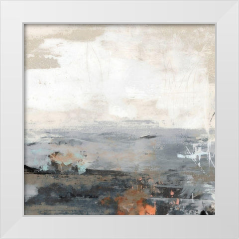 Strata White Modern Wood Framed Art Print by Nicoll, Suzanne