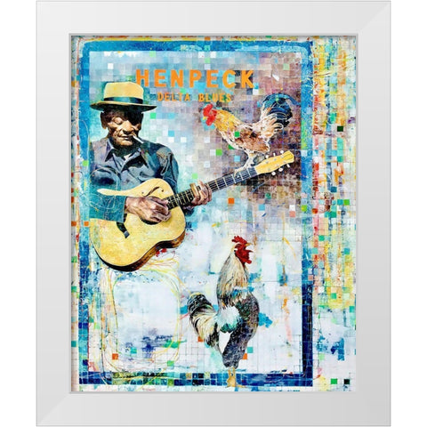 Hen Peck White Modern Wood Framed Art Print by Anderson, Noland