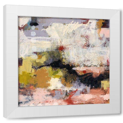 Dazzle White Modern Wood Framed Art Print by Nickell, Linda