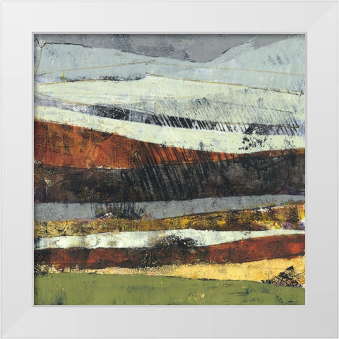 Distant Storm White Modern Wood Framed Art Print by Nickell, Linda