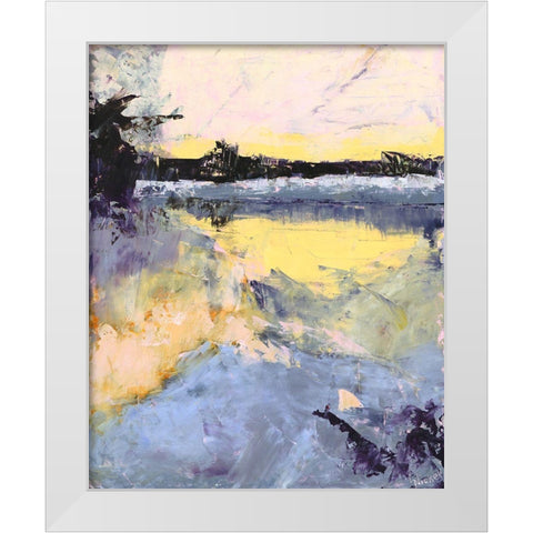 Winter Blues White Modern Wood Framed Art Print by Nickell, Linda