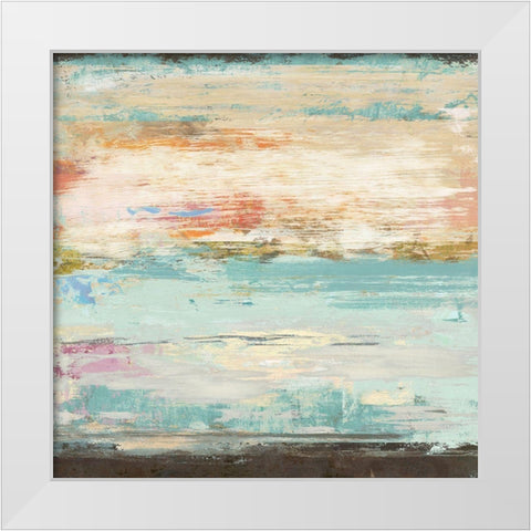 Oasis White Modern Wood Framed Art Print by Nicoll, Suzanne