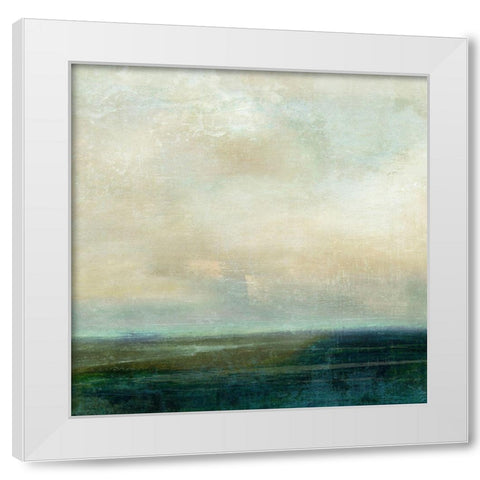 Emerald Sea White Modern Wood Framed Art Print by Nicoll, Suzanne