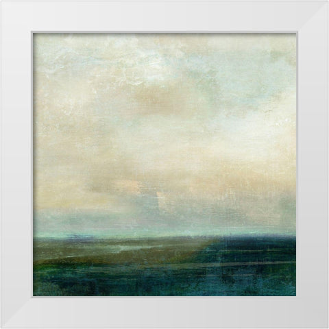 Emerald Sea White Modern Wood Framed Art Print by Nicoll, Suzanne