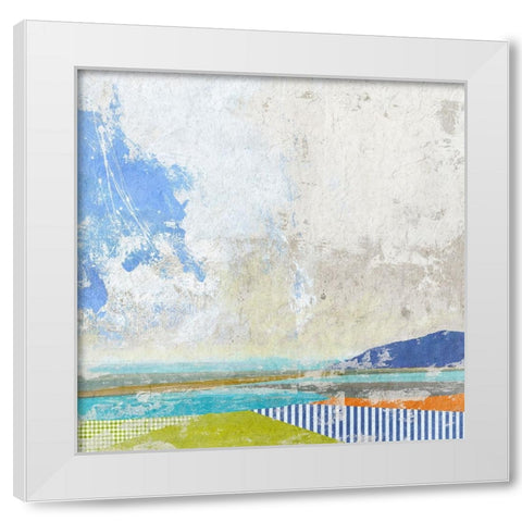 Capri White Modern Wood Framed Art Print by Nicoll, Suzanne