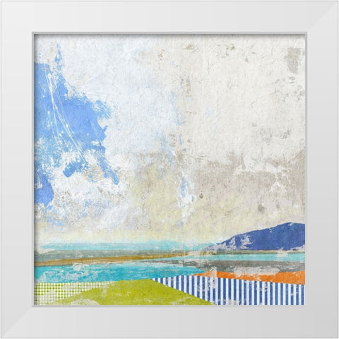Capri White Modern Wood Framed Art Print by Nicoll, Suzanne