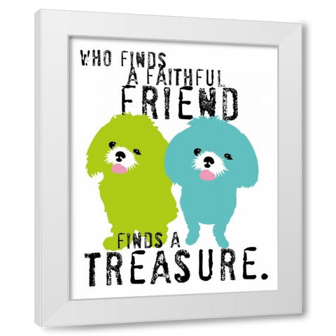 A Faithful Friend White Modern Wood Framed Art Print by Oliphant, Ginger