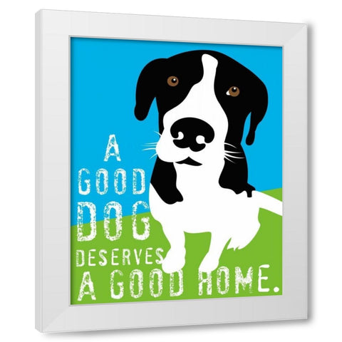 A Good Dog White Modern Wood Framed Art Print by Oliphant, Ginger