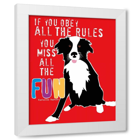 Fun White Modern Wood Framed Art Print by Oliphant, Ginger