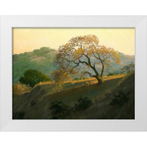 Buckeye Glow White Modern Wood Framed Art Print by OLeary, Kathy