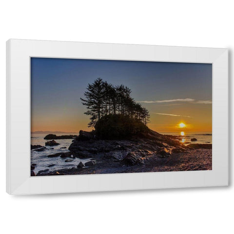 Botany Bay Sunset White Modern Wood Framed Art Print by Oldford, Tim