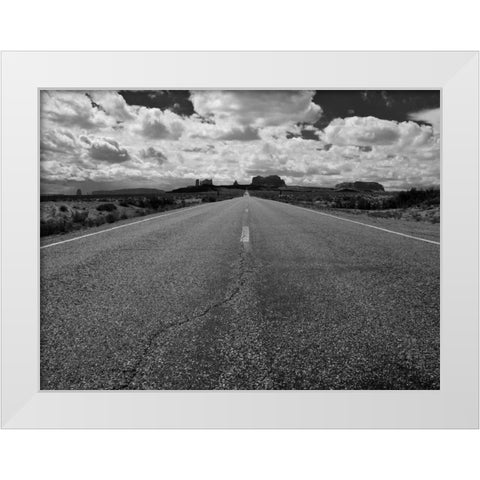 Monument Valley Road White Modern Wood Framed Art Print by Oldford, Tim