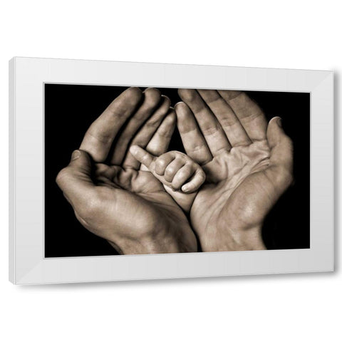 Seven Weeks White Modern Wood Framed Art Print by ODell, Dale
