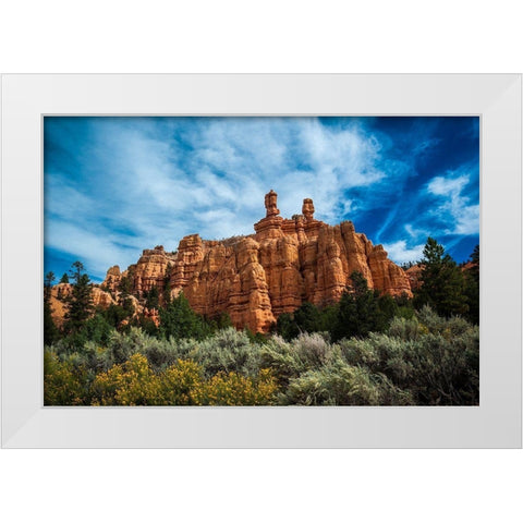 Red Canyon White Modern Wood Framed Art Print by Oldford, Tim