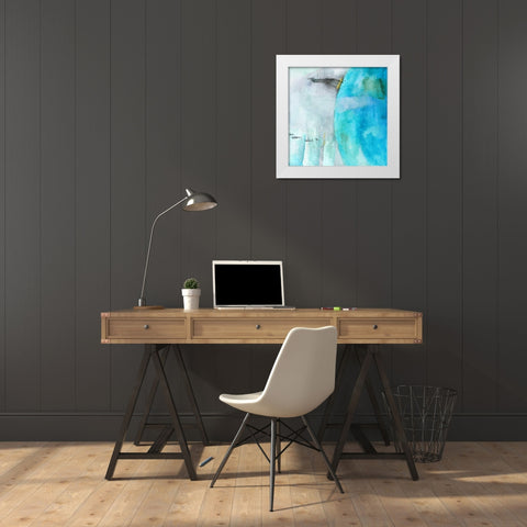 Ancient Dramatist White Modern Wood Framed Art Print by Oppenheimer, Michelle