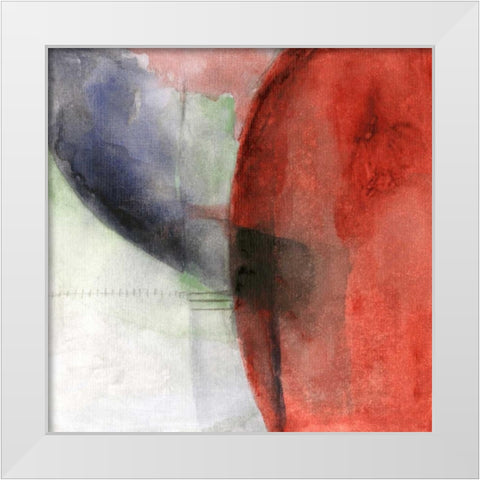 The Distant Fire White Modern Wood Framed Art Print by Oppenheimer, Michelle