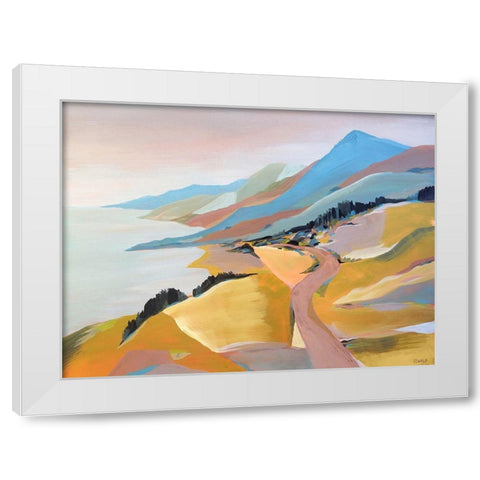 Monterey to The Sea White Modern Wood Framed Art Print by Oswald, Pete