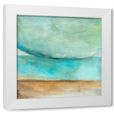 Here Is the Brighter Garden White Modern Wood Framed Art Print by Oppenheimer, Michelle