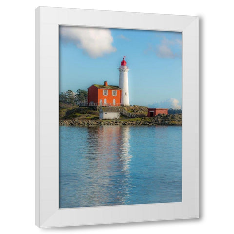 Lighthouse Reflection White Modern Wood Framed Art Print by Oldford, Tim
