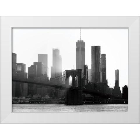 New York 1 White Modern Wood Framed Art Print by Okula, Carina