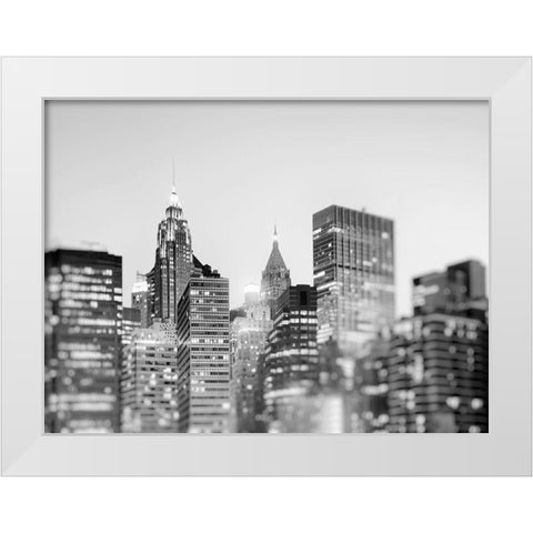 New York 3 White Modern Wood Framed Art Print by Okula, Carina