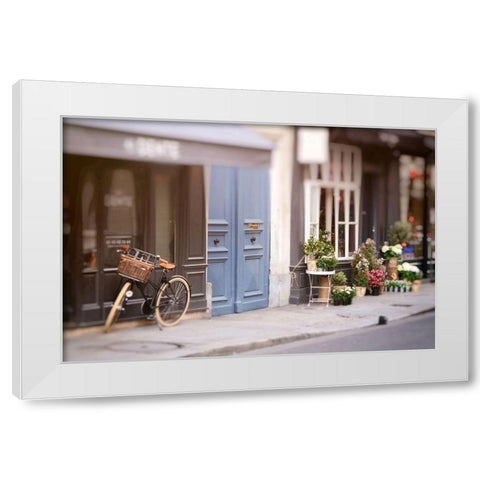 Paris White Modern Wood Framed Art Print by Okula, Carina