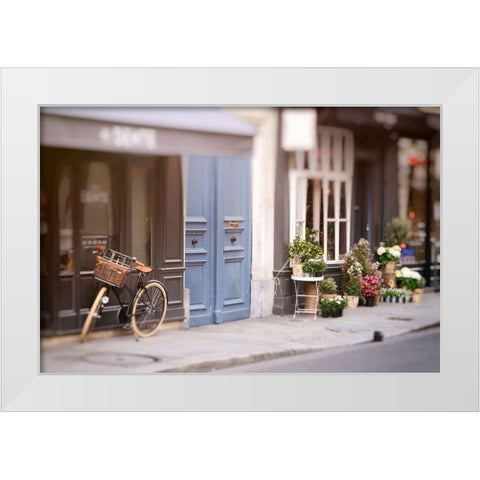 Paris White Modern Wood Framed Art Print by Okula, Carina