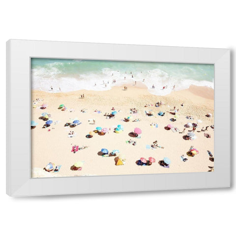Seaside 1 White Modern Wood Framed Art Print by Okula, Carina