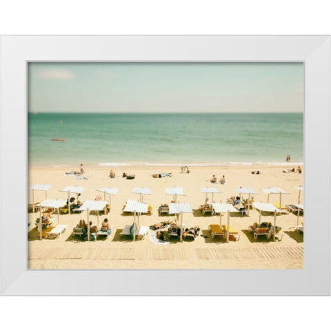 Seaside 3 White Modern Wood Framed Art Print by Okula, Carina