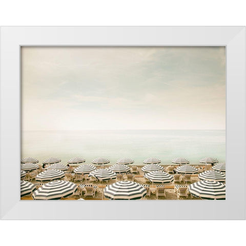 Seaside 4 White Modern Wood Framed Art Print by Okula, Carina
