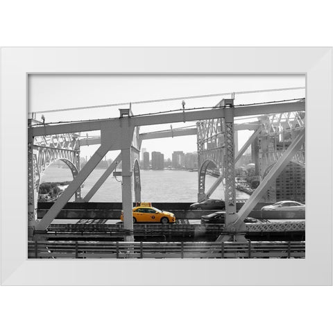 New York White Modern Wood Framed Art Print by Okula, Carina