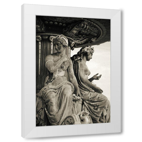 Paris No. 4 White Modern Wood Framed Art Print by Okula, Carina