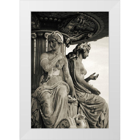 Paris No. 4 White Modern Wood Framed Art Print by Okula, Carina