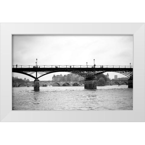 Paris No. 7 White Modern Wood Framed Art Print by Okula, Carina