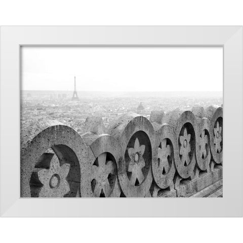 Paris No. 8 White Modern Wood Framed Art Print by Okula, Carina