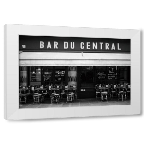 Bar du Central Paris White Modern Wood Framed Art Print by Okula, Carina