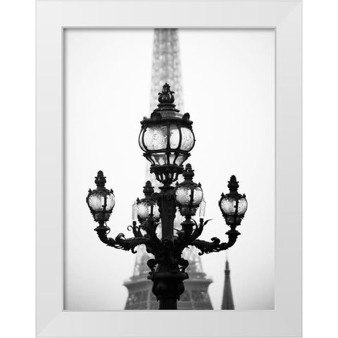 City of Light and Love White Modern Wood Framed Art Print by Okula, Carina
