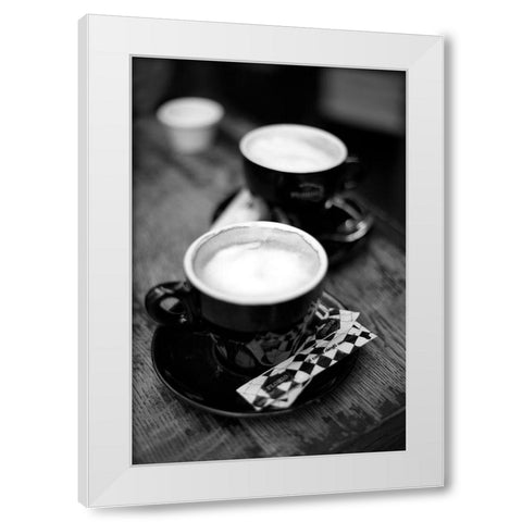Paris Cafe No. 22 White Modern Wood Framed Art Print by Okula, Carina