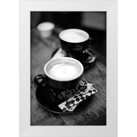 Paris Cafe No. 22 White Modern Wood Framed Art Print by Okula, Carina