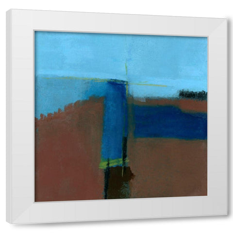 House On The Hill White Modern Wood Framed Art Print by Oppenheimer, Michelle