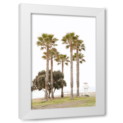 Mediterranean Mirage White Modern Wood Framed Art Print by Okula, Carina