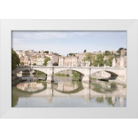 Moments in Rome by the Tiber White Modern Wood Framed Art Print by Okula, Carina