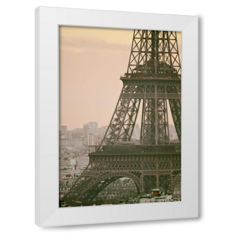 Madame Eiffel White Modern Wood Framed Art Print by Okula, Carina