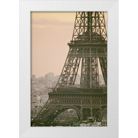 Madame Eiffel White Modern Wood Framed Art Print by Okula, Carina