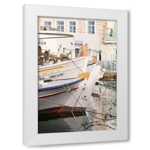 Morning by The Fishing Port White Modern Wood Framed Art Print by Okula, Carina