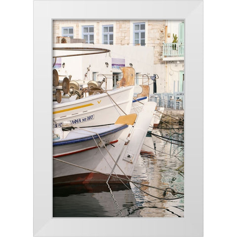 Morning by The Fishing Port White Modern Wood Framed Art Print by Okula, Carina