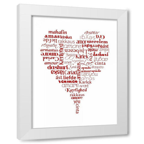 Translation of Love White Modern Wood Framed Art Print by Proctor, Tenisha