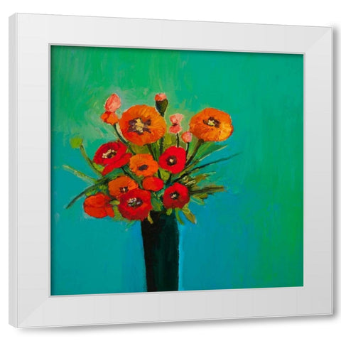 Blue Summer Dreams White Modern Wood Framed Art Print by Pristas, Tracy Lynn
